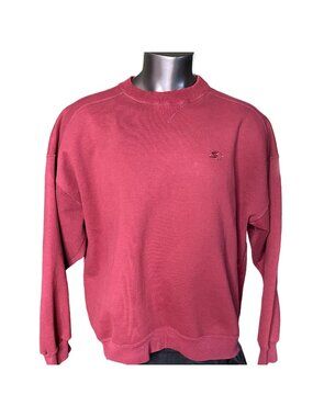 Starter Pullover Sweatshirt Mens Red Plus Size 2XL u